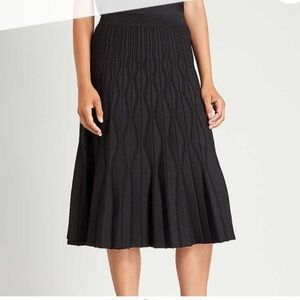 Sandro🤎 technical mid length knit skirt